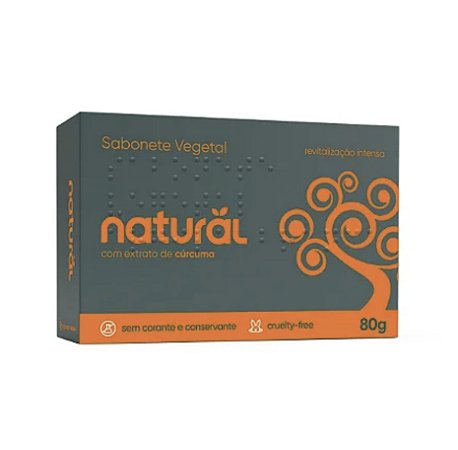 Sabonete em Barra Natural com Extrato de Cúrcuma - 80g