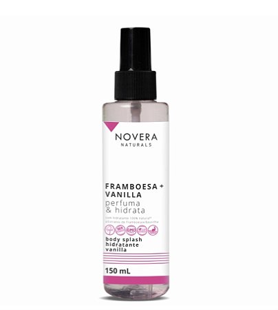 Body Splash  Framboesa e Vanilla 150 ml Novera Naturals