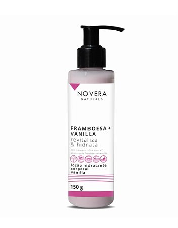 Loção Hidratante  Novera Naturals  Framboesa + Vanilla 150g