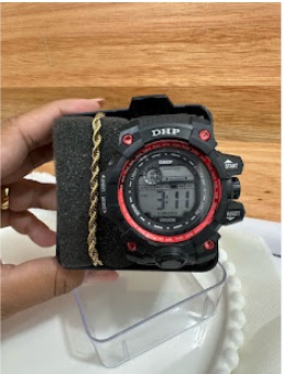 Relogio Esportivo + Pulseira folheada