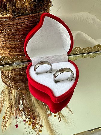 CONJUNTO ALIANÇAS + CAIXINHA DECORADA ANA AZEVEDO