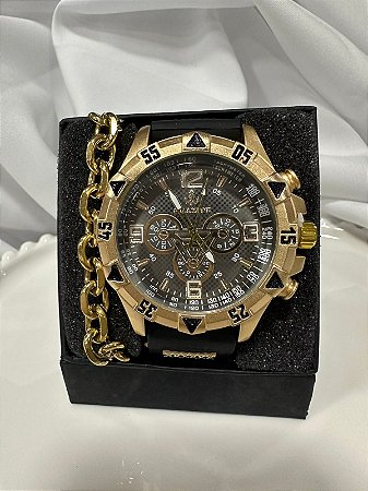 Kit com relógio, pulseira