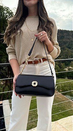 Bolsa Lyssa em estilo baguete