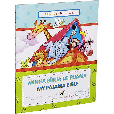 Minha Bíblia De Pijama, Bilíngue Português - Inglês, Capa Brochura Ilustrada Tamanho Médio