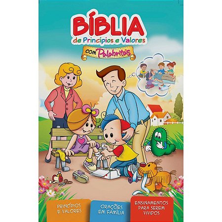 Bíblia de Princípios e Valores com Palabritas, Capa Dura Ilustrada Tamanho Médio