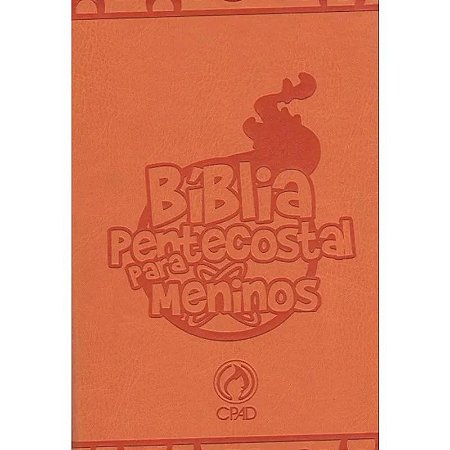 Bíblia Pentecostal para Meninos, Capa Coura Sintético com Borda Metálica Tamanho Grande