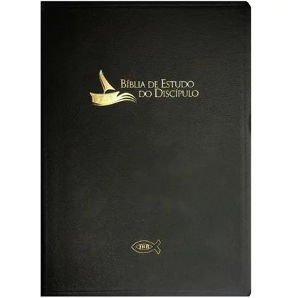 Bíblia de Estudo do Discípulo, Capa Luxo Preta Tamanho Grande, Almeida RA