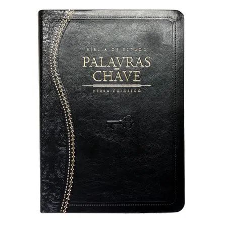 Bíblia de Estudo Palavras Chave Heraico-Grego, Capa Luxo Preta Tamanho Grande, Almeida RC