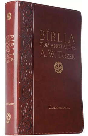 Bíblia de Estudo com Anotações A. W. Tozer, Capa Luxo Vinho Tamanho Grande, Almeida RC