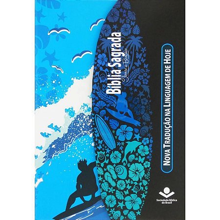 Bíblia Sagrada Letra Maior com Fonte de Bênçãos, Capa Dura Ilustrada Surf Tamanho Pequeno, NTLH
