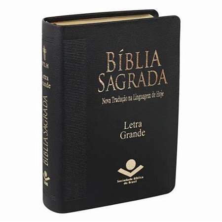 Bíblia Sagrada Letra Grande, Capa Luxo Preta Tamanho Pequeno, NTLH
