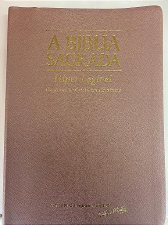 A Bíblia Sagrada Hiper Legível, Capa Luxo Tamanho Médio Rosa Gold, ACF