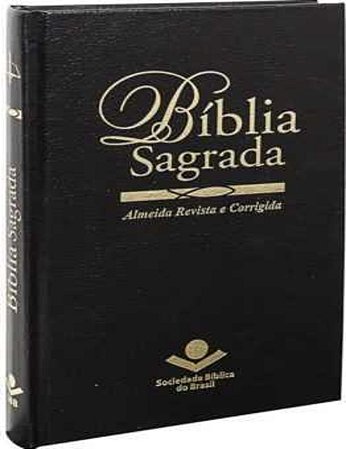 Bíblia Sagrada SBB, Capa Dura Preta Tamanho Médio, Almeida RC