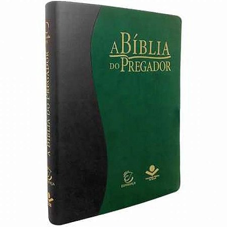A Bíblia do Pregador, Capa Couro Sintética Verde/Preta Tamanho Grande, Grande Almeida RC