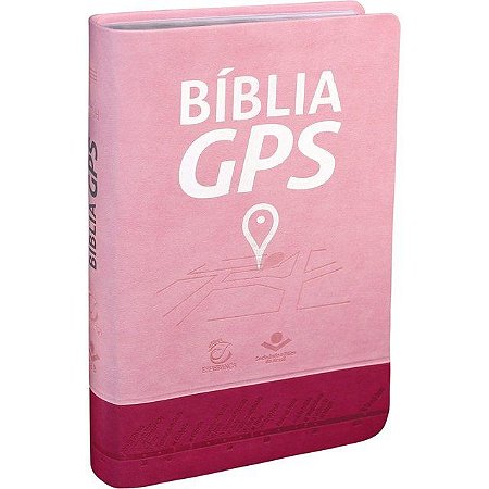 Bíblia GPS, Capa Luxo Rosa Tamanho Médio, letra média, NTLH