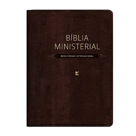 Bíblia Ministerial, Capa Luxo Marrom Tamanho Grande, NVI