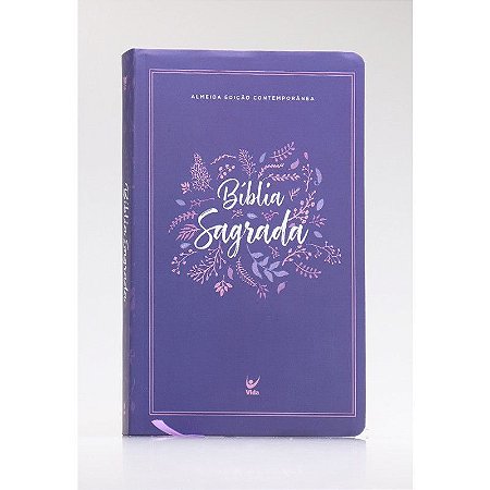 Bíblia Sagrada, Letra Grande, Capa Luxo Roxa Tamanho Médio, Almeida EC - Ed.Vida