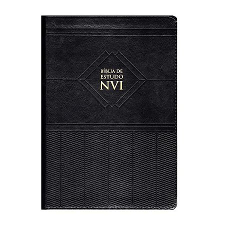 Bíblia de Estudo NVI, Capa Luxo Preta Tamanho Grande - NVI