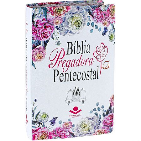 BÍblia da Pregadora Pentecostal SBB, Tamanho Médio, Capa Luxo Florida, Letra Normal, Almeida ARC065BPAP