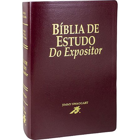 Bíblia de Estudo do Expositor SBB, Capa Luxo Vinho, Tamanho Grande, Nova Versão Textual Expositora, ARC - BE087EJS