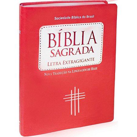 Bíblia Sagrada Letra Extragigante SBB, Capa Luxo Pêssego Tamanho Grande, NTLH - NTLH085TILEXG