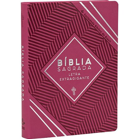 Bíblia Sagrada Letra Extragigante SBB, Capa Luxo Rosa Pink Tamanho Grande C/Índice, NTLH - NTLH085TILEXG