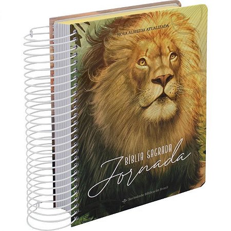 Bíblia Sagrada Jornada SBB, Capa Dura Leão Tamanho Grande, Nova AA - NA083JR:LEAO