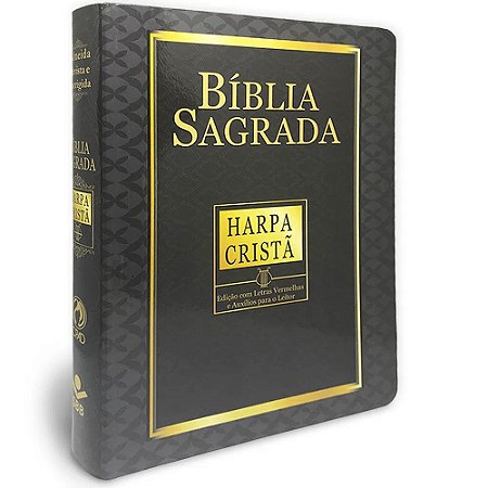 Bíblia Sagrada, Harpa Cristã, Capa flexível Preta Tamanho Grande, Almeida RC