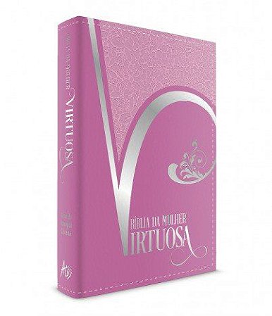 Bíblia da Mulher Virtuosa Fé, Capa Luxo Rosa Duas Cores Tamanho Médio, Almeida RC