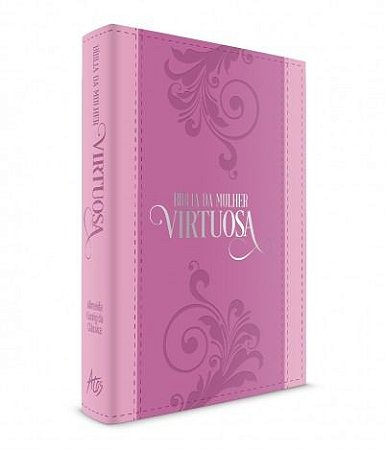 Bíblia da Mulher Virtuosa Esperança, Capa Luxo Rosa com Faixa Pink Tamanho Médio, Almeida RC