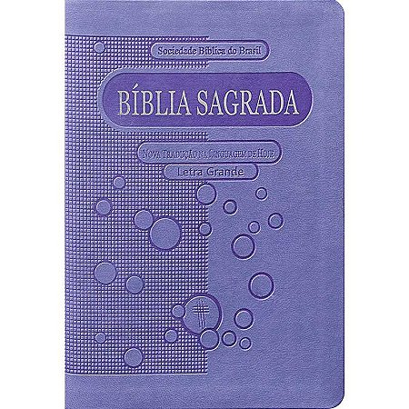 Bíblia Sagrada SBB NTLH, Letra Grande, Capa Luxo Violeta, Tamanho Pequeno, Borda Prateada - NTLH045LG