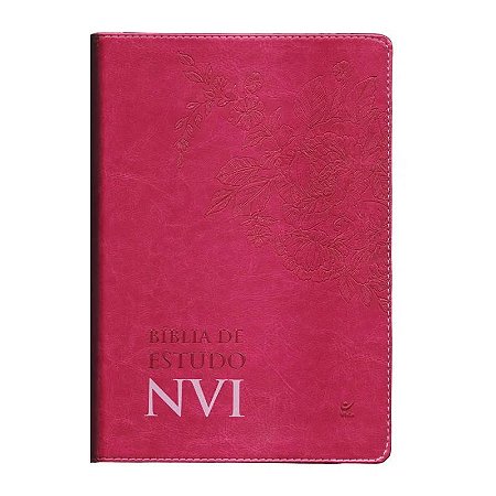 Bíblia de Estudo NVI, Capa Luxo Pink Tamanho Grande - NVI