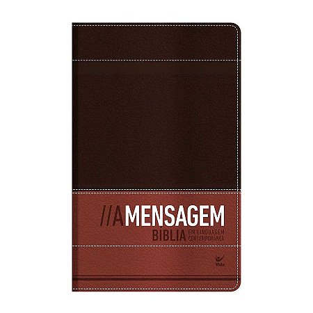 Bíblia  A Mensagem, Capa Luxo Marrom e Café - Eugene Peterson