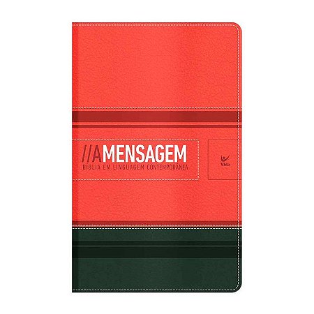 Bíblia  A Mensagem, Capa Luxo Laranja e Verde - Eugene Peterson