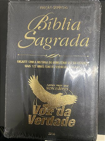 Bíblia Sagrada Voz da Verdade , Capa luxo Preta Tamanho Médio, Almeida RC (edição especial)