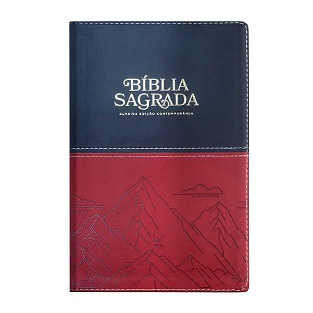 Bíblia Sagrada, Letra Gigante, Capa Preto e Vermelho Montanhas, AEC - Ed. Vida