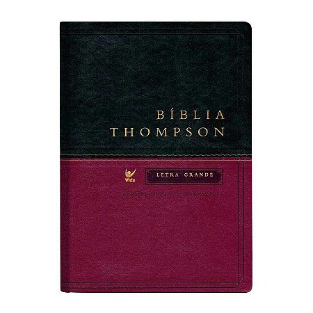 Bíblia Thompson, Letra Grande, Pal. Jesus em vermelho, com Índice, Capa Luxo Verde e Vinho Tamanho Grande,  AEC  Ed.Vida