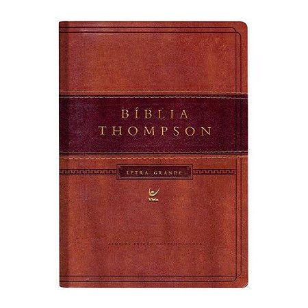 Bíblia Thompson, Letra Grande, Pal. Jesus em vermelho, com Índice, Capa Luxo Marrom Tamanho Grande,  AEC -  Ed.Vida