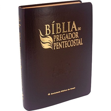 Bíblia do Pregador Pentecostal SBB, Capa Luxo Vinho Tamanho Médio Com Índice, Almeida RC - ARC06BPPPREG