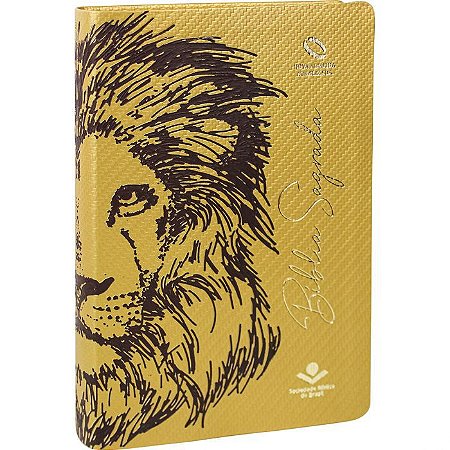 Bíblia Sagrada Letra Grande SBB, Capa Luxo Leão, Tamanho Médio,  NAA - NA06LG