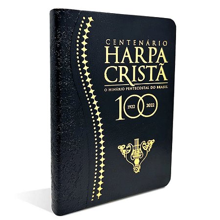Harpa Cristã Centenário Grande Luxo Preta