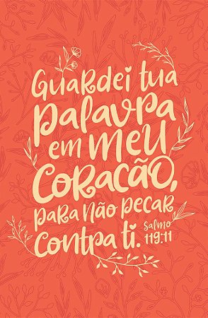 Bíblia Sagrada, Tamanho Médio Capa Dura Salmo 119:11 (Sem Índice) - NVT