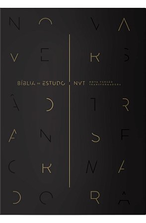 Bíblia de Estudo NVT, Capa Luxo Preta Tamanho Grande (Sem Índice) - NVT
