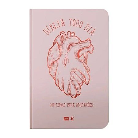Bíblia Todo Dia,  A Mensagem, Tamanho Médio, Capa Dura Coração - Ed Vida