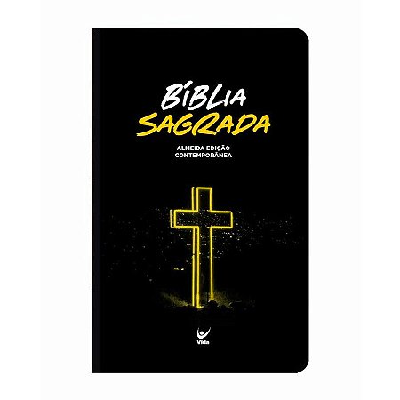 Bíblia Sagrada,  Capa Semi-luxo Cruz Neon Slim, AEC - Ed.Vida