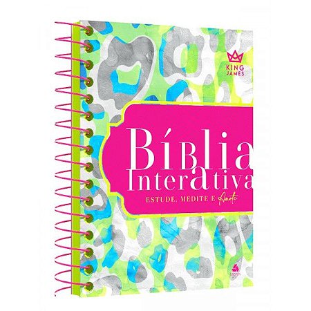 Bíblia Interativa Estude. Medite e Anote, Tamanho Grande, Capa Dura Espiral Origem, PJV, King James - Ed Hagnos