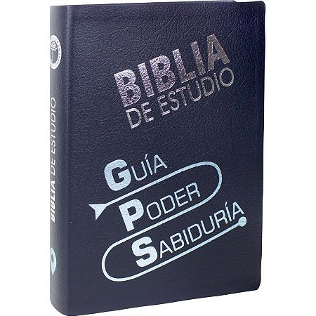 Biblia de Estudio GPS / Espanhol, SBB Capa Couro Sintético Azul, Tam. Grande, Traducción en Lenguaje Actual - TLA087EETI