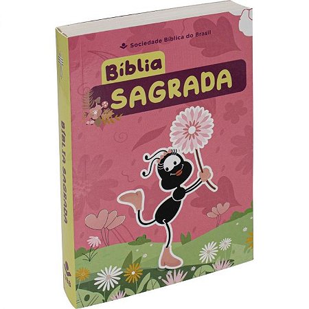 Bíblia sagrada Smilinguido Flau, SBB, Capa Brochura Ilustrada, Tamanho Pequeno, Sem Índice - NTLH
