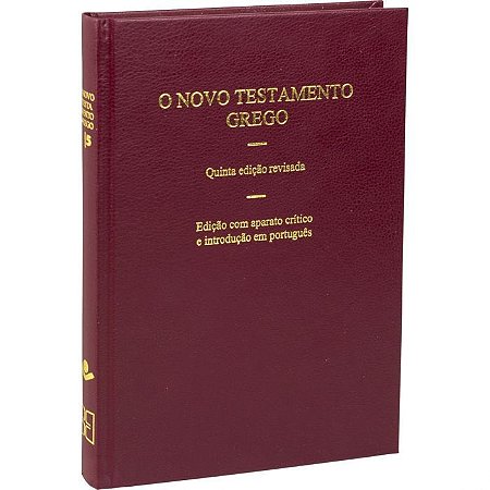 O Novo Testamento Grego SBB - 5ª Edição Revisada, Tamanho Médio, Capa Dura Vinho