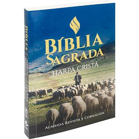 Bíblia Sagrada SBB, Tamanho Médio, Harpa Cristã, Capa Brochura Rebanho - ARC60H